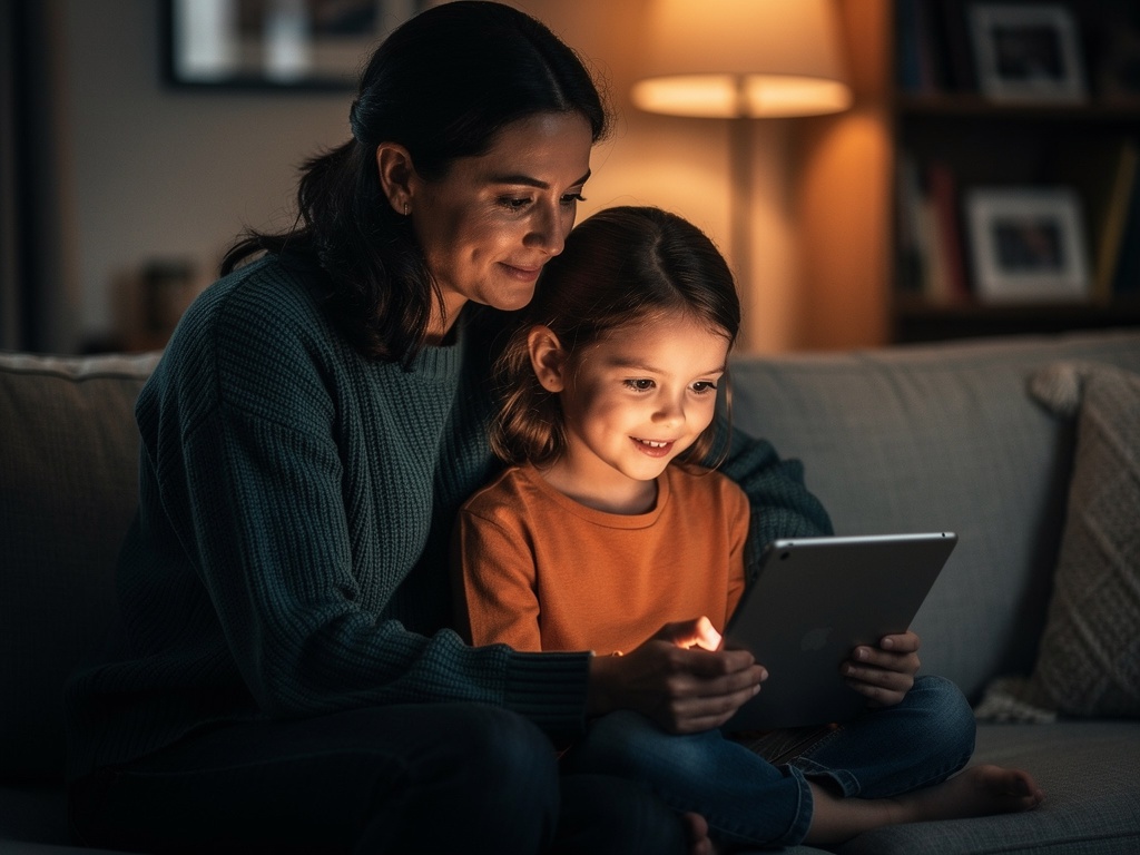 Parent aidant son enfant avec EasyLexie